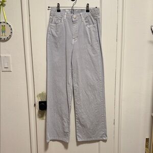 Chic Light Gray Wide-Leg Pants